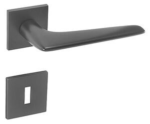Dveřní kování MP TI - OPTIMAL - HR 4164Q 5S (BS - Černá matná ), klika-klika, WC klíč, MP BS (černá mat)