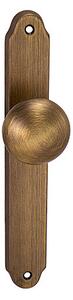 Dveřní koule MP Alt Wien na štítku (OGS - Bronz česaný matný), KO koule, Bez otvoru, MP OGS (bronz česaný mat)