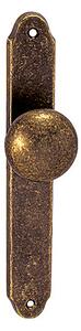 Dveřní koule MP Alt Wien na štítku (OBA - Antik bronz), KO koule, Bez otvoru, MP OBA (antik bronz)