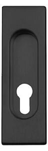 Mušle na posuvné dveře MP HRANATÁ FT 3663AZ PZ/D (BS), BS černá mat, MP BS (černá mat)