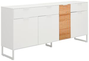 ŠIROKÁ KOMODA, dub, bílá, barvy dubu, 182/85/40 cm MID.YOU - Šuplíkové komody, Online Only