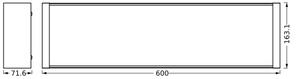 Ledvance - LED Stmívatelné stropní svítidlo OFFICE LINE LED/20W/230V 60 cm + DO