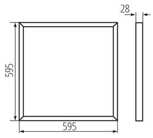 Kanlux 31173 - LED Přisazený panel BAREV LED/40W/230V 4000K 60x60 cm
