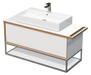 Intedoor Oxo Multi skříňka s umyvadlem na desku - OXO MULTI OALU 120 1Z KDP Barva: 0606SG Bílá Lesk