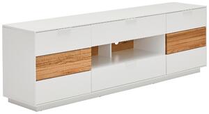 NÍZKÁ KOMODA, dub, bílá, barvy dubu, 182/58/40 cm MID.YOU - Komody z masivu, Online Only