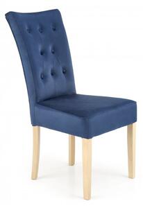 Jídelní čalouněná židle VERMONT - masiv, látka, modrá