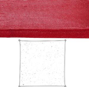 Stínící plachta Markýza Tmavočervený Polyetylen 500 x 500 x 0,5 cm