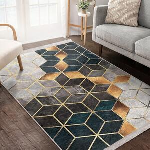 Bílo-petrolejový pratelný koberec 120x180 cm – Mila Home