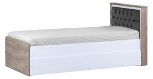 Studentská postel 90x200 se zásuvkou Brian - dub/bílá