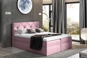 Elegantní kontinentální postel 120x200 CARMEN - fialová 1 + topper ZDARMA