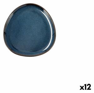 Plochá Mísa Bidasoa Ikonic Modrý Keramický 11 x 11 cm (12 kusů) (Pack 12x)