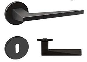 Dveřní kování Lienbacher Ronco (černá), klika-klika, Otvor pro obyčejný klíč BB, Lienbacher černá