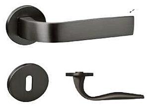Dveřní kování Lienbacher Roya (titanium), klika-klika, Otvor pro obyčejný klíč BB