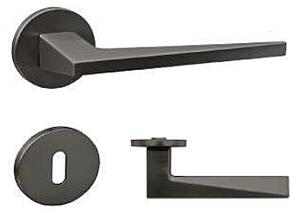 Dveřní kování Lienbacher Ronco (titanium), klika-klika, Otvor pro obyčejný klíč BB