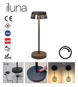 Redo 90312 - LED Stmívatelná stolní lampa ILUNA LED/2,5W/5V 3000 mAh IP65 černá
