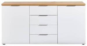 ŠIROKÁ KOMODA, bílá, barvy dubu, 180/89/43 cm Xora - Široké komody