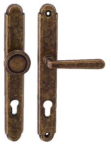 Ochranné kování MP NI - ALT WIEN K (OBA - Antik bronz), Koule/klika, Otvor na cylindrickou vložku PZ, MP OBA (antik bronz), 92 mm