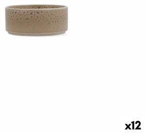 14942 Miska Ariane Porous Keramický Béžový 12 cm (12 kusů)
