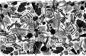 Tapeta černobílá pop art abstrakce