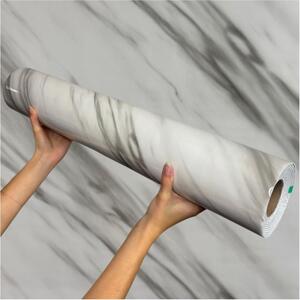 Samolepící panel na zeď TPM0000006, cena za kus, rozměr 280 cm x 60 cm, mramor šedý, IMPOL TRADE