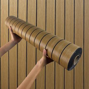 Samolepící lamely na zeď TPW0080635, cena za kus, rozměr 280 cm x 60 cm, hnědé, IMPOL TRADE