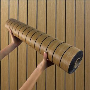 Samolepící lamely na zeď TPW0001037, cena za kus, rozměr 280 cm x 60 cm, hnědé, IMPOL TRADE