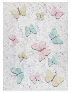 Dywany Łuszczów Dětský kusový koberec Bambino 1610 Butterflies cream ROZMĚR: 120x170