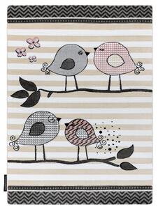 Dywany Łuszczów Dětský kusový koberec Petit Birds cream ROZMĚR: 120x170