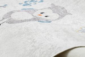 Dywany Łuszczów Dětský kusový koberec Bambino 1161 Owls grey ROZMĚR: 80x150