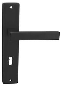 Dveřní kování MP Quadra - SH (BS - Černá matná), klika-klika, WC klíč, MP BS (černá mat), 72 mm
