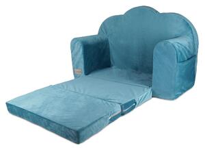 Albero Mio Molitanová sedací rozkládací sedačka VELVET modrá