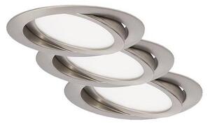 Briloner 7116-432 - SADA 3x LED Koupelnové svítidlo FLAT IN LED/9W/230V IP23
