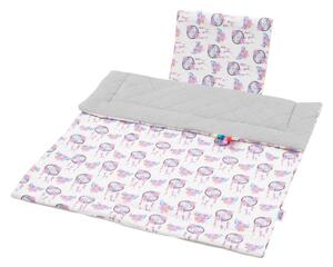 Oboustranný Set z Velvet do kočárku New Baby lapač snů šedý