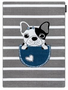 Dywany Łuszczów Dětský kusový koberec Petit Bulldog grey ROZMĚR: 160x220