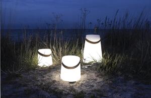Nordic Living Bílá plastová LED chladící nádoba Prinston 37,5 cm