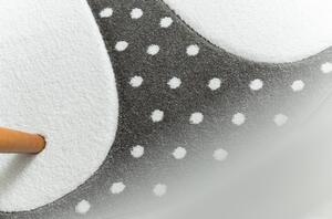 Dywany Łuszczów Dětský kusový koberec Petit Bunny grey kulatý - 140x140 (průměr) kruh cm