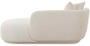 Nordic Living Krémově bílá čalouněná lenoška Rhamon 175 cm