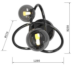 Wofi 4014-205 - LED Nástěnné svítidlo NANCY 2xG9/3,5W/230V černá/chrom