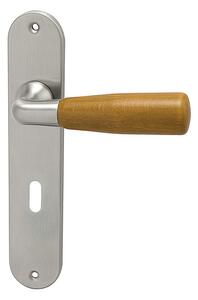 Dveřní kování HOLAR WSS 01, štítové (akát), klika-klika, Otvor pro obyčejný klíč BB, HOLAR matný satin, 72 mm