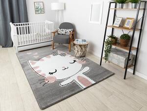 Dywany Łuszczów Dětský kusový koberec Petit Kitty cat grey - 180x270 cm