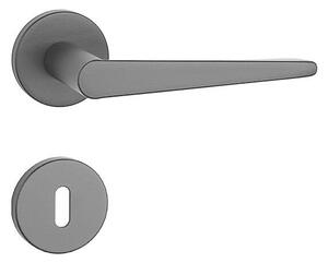 Dveřní kování MP Arnica - R 7S (BS - Černá matná), klika-klika, WC klíč, MP BS (černá mat)