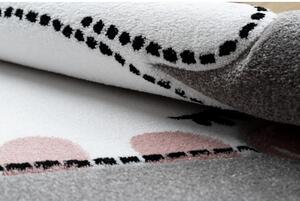 Dywany Łuszczów, Dětský kusový koberec Petit Kitty cat grey kruhšedá, růžová | šedá, růžová Typ: kulatý 160 cm