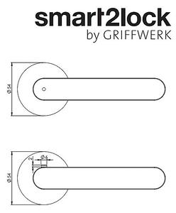Dveřní kování MP Avus Piatta S - R - S2L (grafit černá), S2L LI klika-klika se Smart2lock levá, Uzamykání na klice - levá, MP GČ (grafit černá)