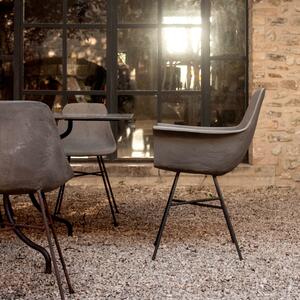 Šedá betonová jídelní židle Lyon Béton Hauteville