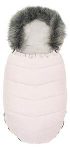 Dětský fusák New Baby s kožíškem dusty pink
