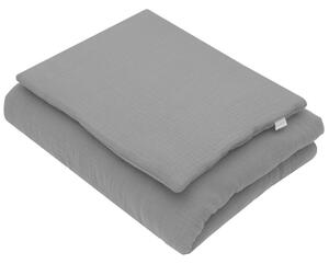 Mušelínový set s výplní New Baby 80x70 cm šedý