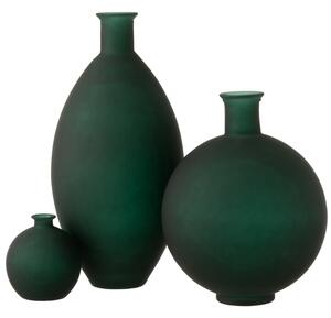 Zelená skleněná váza J-line Fara 58 cm