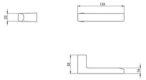 Dveřní kování MP BAAR (BS - Černá matná), klika-klika, Bez spodní rozety, MP BS (černá mat)