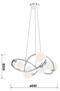 Wofi 7014-807 - LED Lustr na lanku NANCY 8xG9/3,5W/230V lesklý chrom