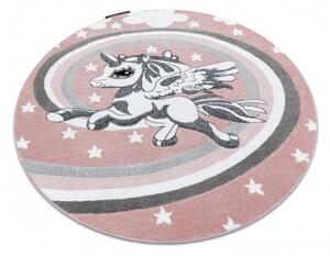 Dywany Łuszczów Dětský kusový koberec Petit Pony pink kruh - 120x120 (průměr) kruh cm